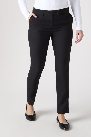 SJ Women's Slim Leg Trousers, Black