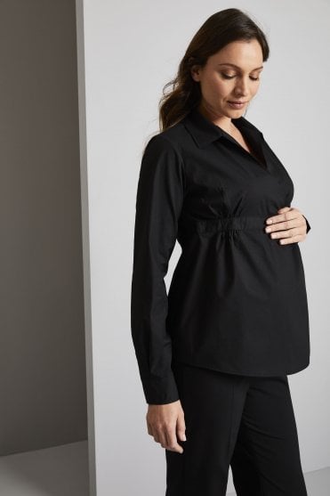 SJ Women's Wrap Shirt, Black