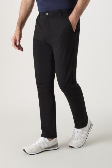 So Denim Adam Men's Slim Stretch Chino Trousers Regular Length, Black