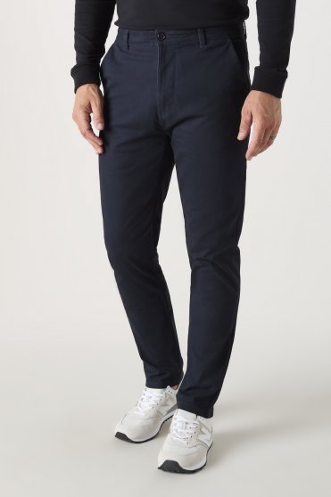 So Denim Adam Men's Slim Stretch Chino Trousers, Regular Length, Navy