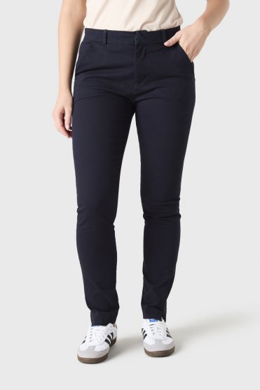 So Denim Lily Women's Slim Stretch Chino Trousers, Regular Length, Navy
