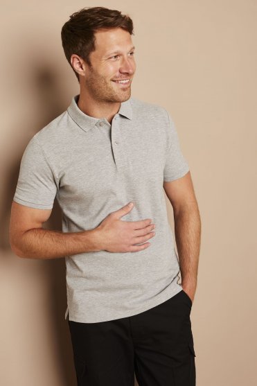 Stanley/Stella Men's Stanley Dedicator Iconic Polo Shirt, Heather Grey