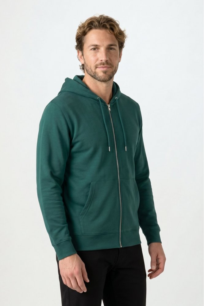 Stanley Stella Unisex Cultivator 2.0 Zip Through Hooded Sweatshirt, Green