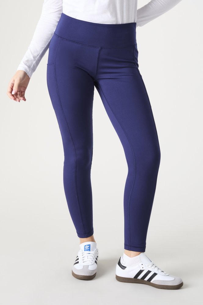 TriDri Women's Performance Full Length Leggings with Pocket, Navy