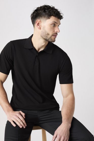 Uneek Active Unisex  Polo Shirt, Black