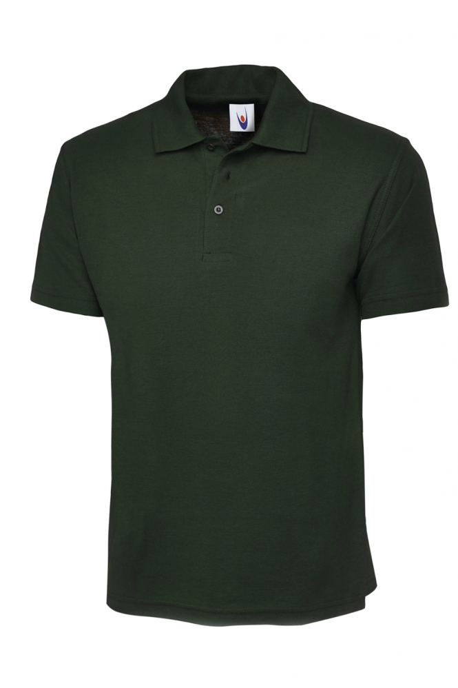 Uneek Active Unisex Polo Shirt, Bottle Green
