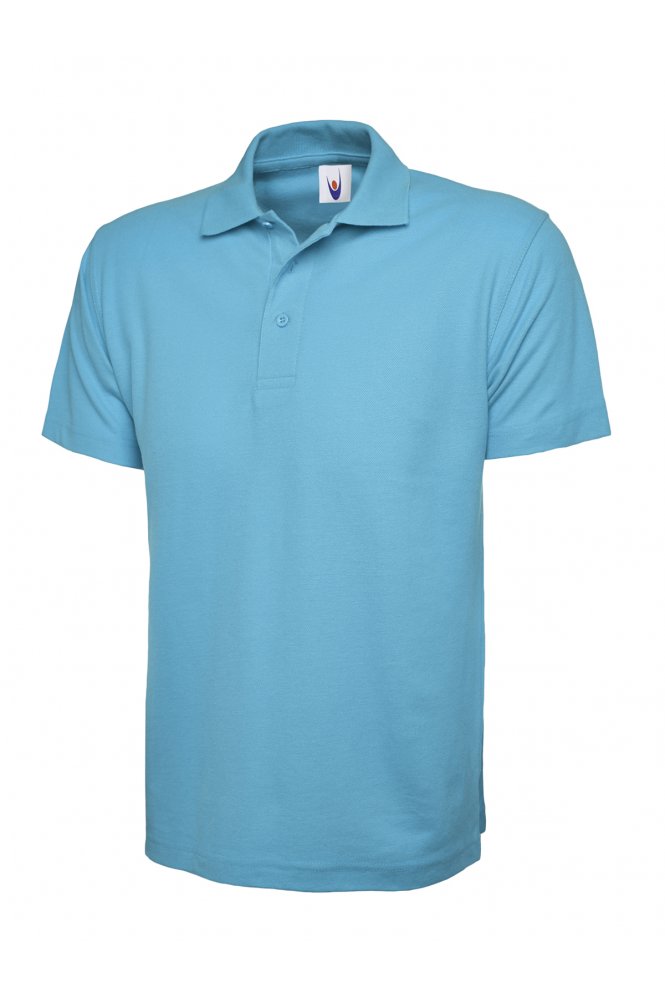 Uneek Active Unisex Polo Shirt, Sky Blue