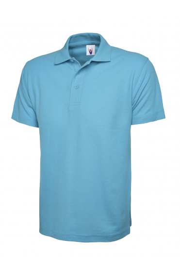 Uneek Active Unisex Polo Shirt, Sky Blue