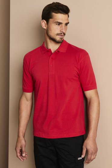 Uneek Unisex 100% Cotton Polo Shirt, Red