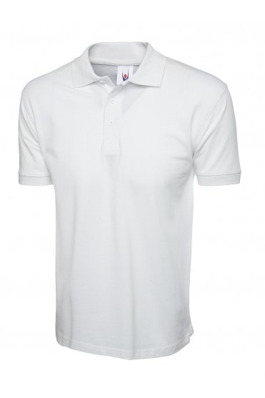 Uneek Unisex 100% Cotton Polo Shirt, White