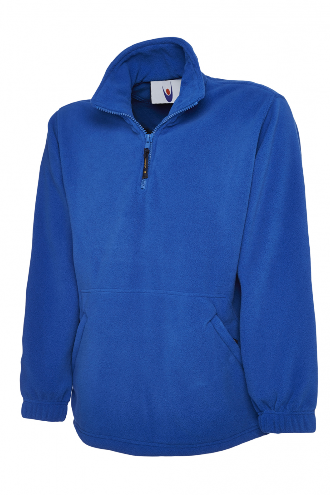 Uneek Unisex Classic 1/4 Zip Fleece Jacket, Royal Blue