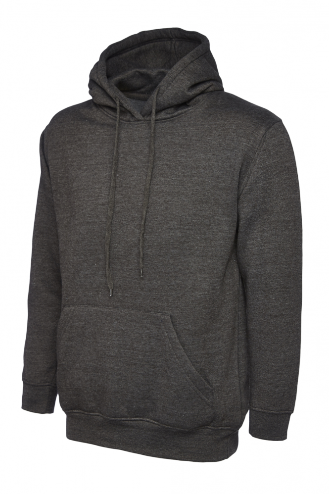 Uneek Unisex Classic Hoodie, Charcoal