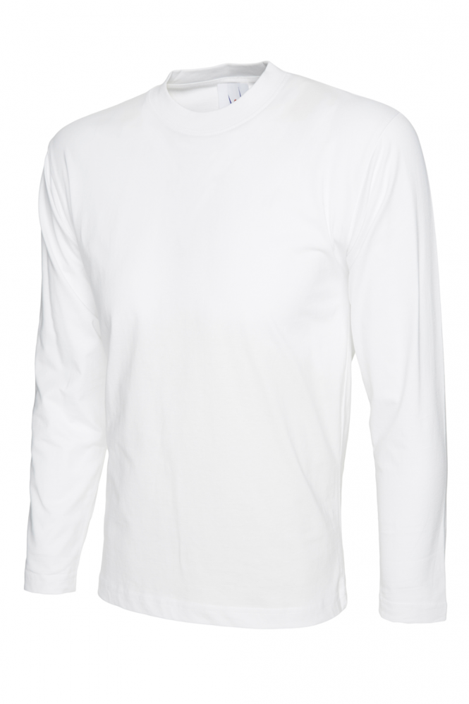 Uneek Unisex Classic Long Sleeve T-Shirt, White