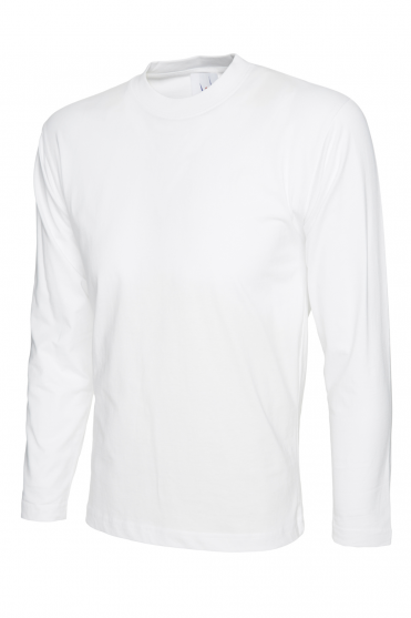 Uneek Unisex Classic Long Sleeve T-Shirt, White