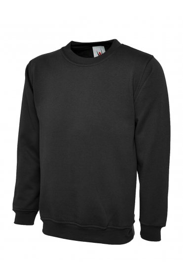 Uneek Unisex Classic Sweatshirt, Black