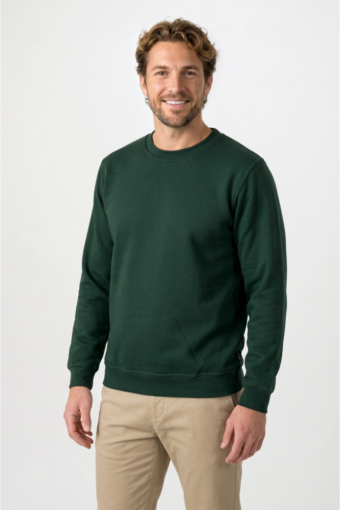 Uneek Unisex Classic Sweatshirt, Bottle Green