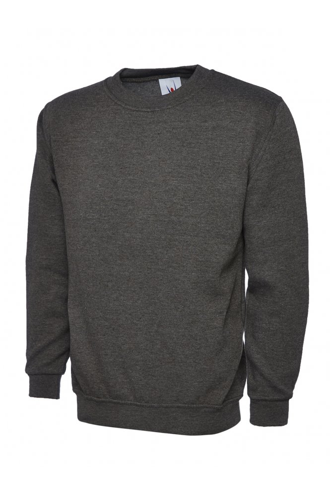 Uneek Unisex Classic Sweatshirt, Charcoal