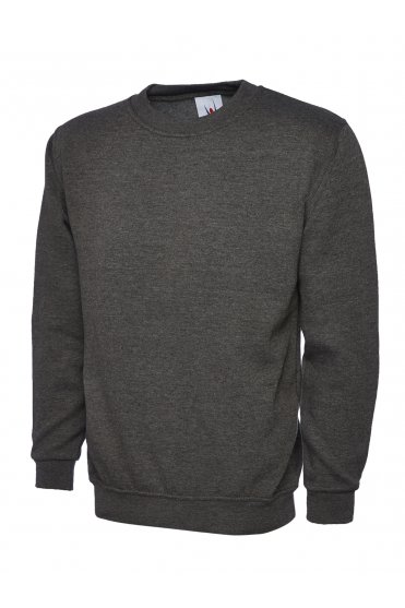 Uneek Unisex Classic Sweatshirt, Charcoal