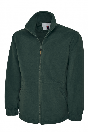 Uneek Unisex Full Zip Micro Fleece Jacket, Bottle Green