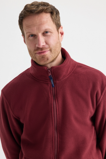 Uneek Unisex Full Zip Micro Fleece Jacket, Maroon