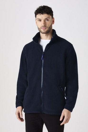 Uneek Unisex Full Zip Micro Fleece Jacket, Navy