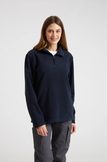 Uneek Unisex Lightweight 1/4 Zip Micro Fleece Jacket, Black