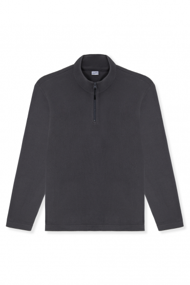 Uneek Unisex Lightweight 1/4 Zip Micro Fleece Jacket, Charcoal