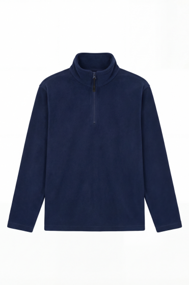 Uneek Unisex Lightweight 1/4 Zip Micro Fleece Jacket, Navy