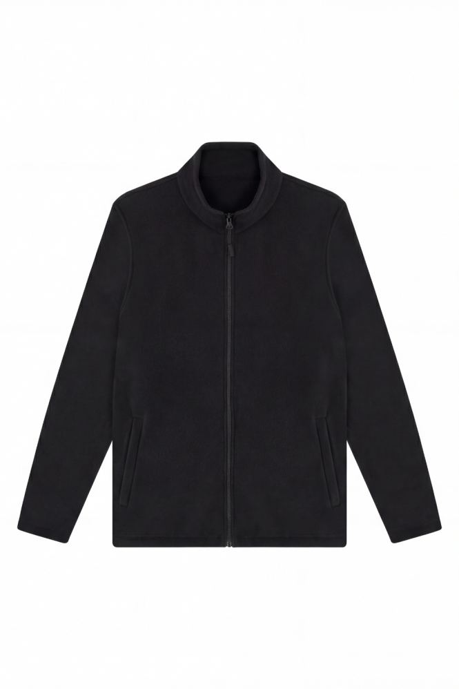 Uneek Unisex Lightweight Full Zip Micro Fleece Jacket, Black