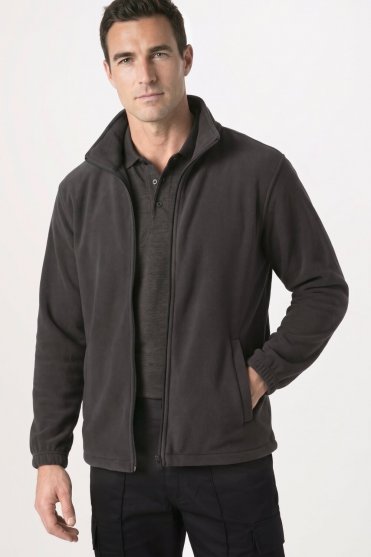 Uneek UX Unisex Full Zip Fleece Jacket, Charcoal