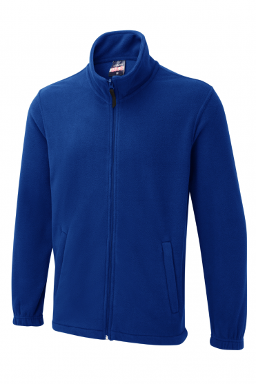 Uneek UX Unisex Full Zip Fleece Jacket, Royal Blue