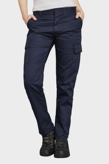 Uneek Women's Cargo Trousers, Navy