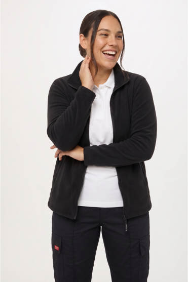 Uneek Women's Classic Full Zip Fleece Jacket, Black