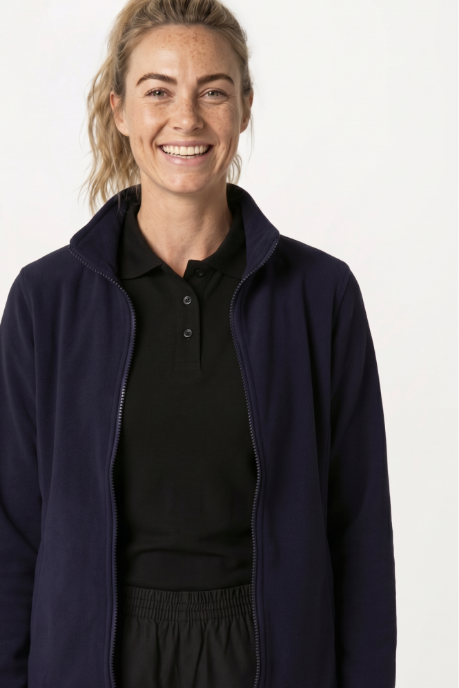 Uneek Women's Classic Full Zip Fleece Jacket, Navy