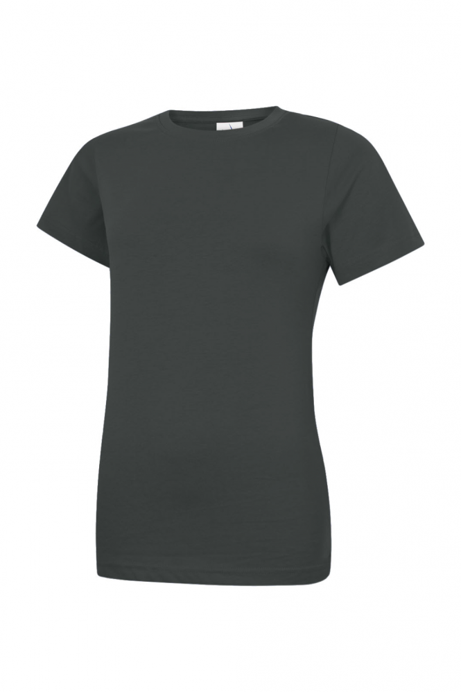 Uneek Women's Classic T-Shirt, Charcoal