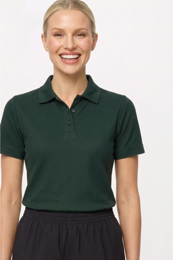 Uneek Women's Polo Shirt, Bottle Green