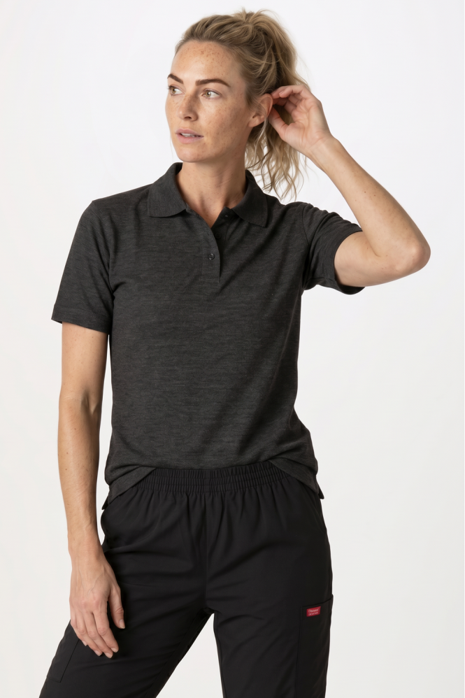 Uneek Women's Polo Shirt, Charcoal
