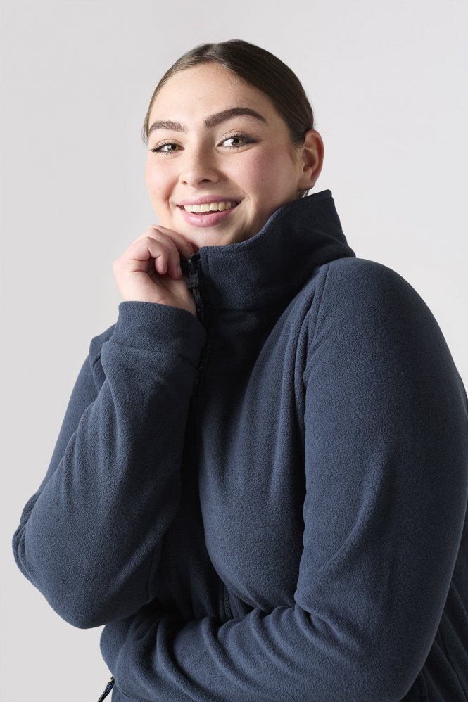 Unisex Anti-Pill Fleece Jacket, Navy