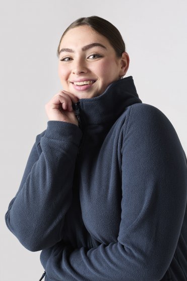 Unisex Anti-Pill Fleece Jacket, Navy