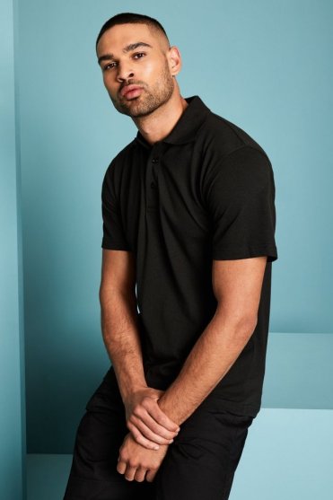 Unisex Polo Shirt, Black With Logo