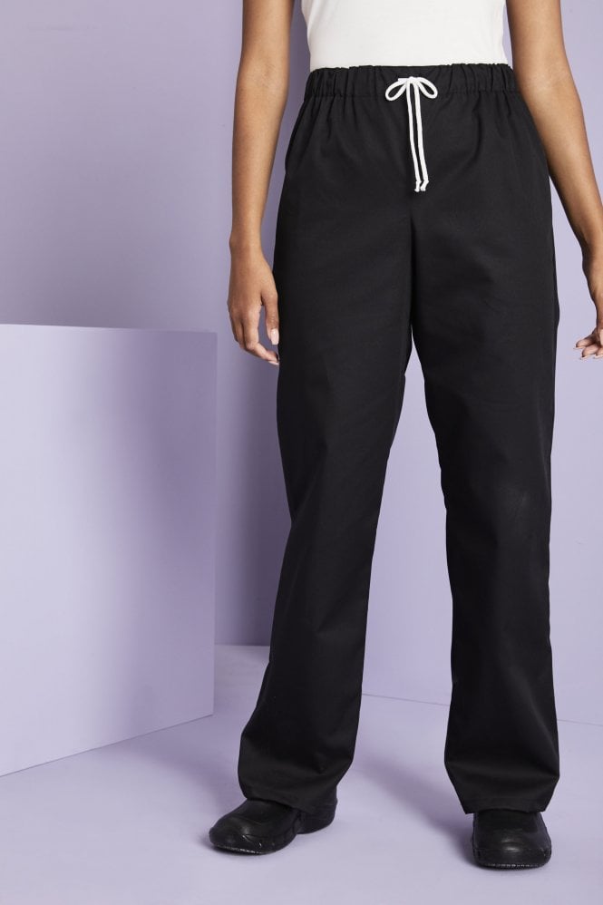 Unisex Smart Scrub Trousers, Black